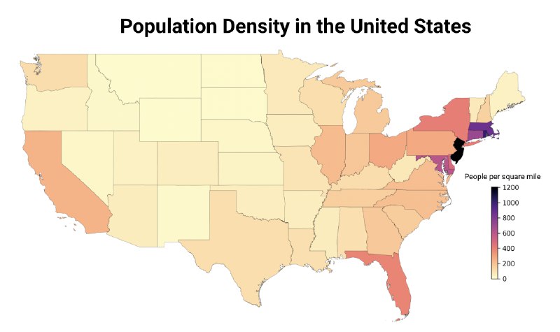 OC 美国人口密度OC Population Density in the United States