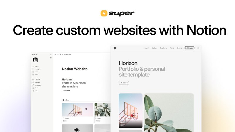 Super — Create Custom Websites with Notion