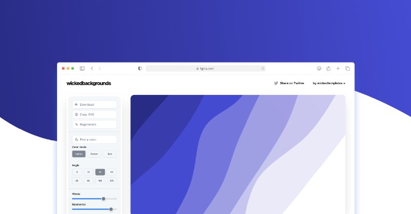 Create beautiful SVG backgrounds for your UI designs.