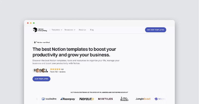 Notion Everything - Notion templates, tools & resources