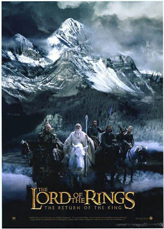 指环王3：王者无敌◎类型: #剧情  #动作  #奇幻 ◎制片国家/地区:美国◎语言: 英语◎上映日期:2004-03-12◎片长: 263分钟◎又名:魔戒三部曲：王者再临(台/港)/指 环王II：王者无敌／魔戒3：王者归 来/指环王3：国王归来/指环王 3：皇上回宫◎IMDb: tt167260◎简介：该电影简介由豆瓣网专职人员撰写或者由影片官方提供，版权属于豆瓣网，未经许可不得转载或使用整体或任何部分的内容