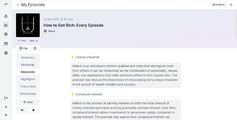 Podwise|#工具 #播客📌Description：      Podwise定位为播客听众的首选知识管理应用，它通过AI技术为用户提供结构化的播客内容，帮助用户更高效地学习和管理知识