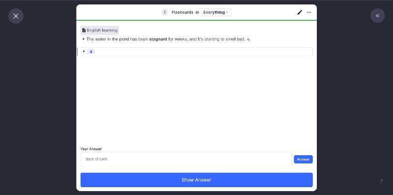 AI+SRS (RemNote)丨背单词新方法/记忆系统/语境流程很简单：首先用 Chat-GPT Prompt 将独立单词膨胀形成语境，然后把输出内容放置 RemNote 设置闪卡，最后记忆、增删和巩固