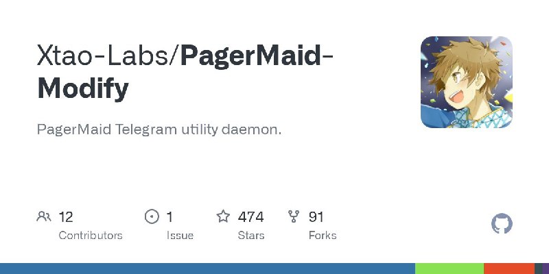 #Telegram #工具 #GitHub ▎  PagerMaid-Modify：TG 账号 → 人形自走 botPagermaid 是一个适用于 Telegram 的实用工具，它通过响应账号通过其他客户端发出的命令来自动执行一系列任务